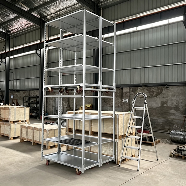 Partition pull plate net style seedling cart