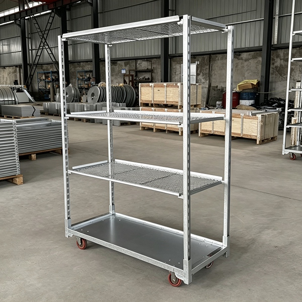 Partition pull plate net style seedling cart